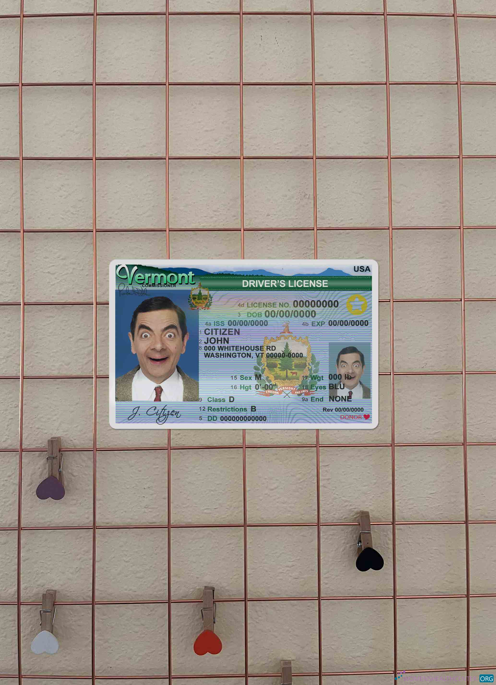 Download USA Vermont DL (2004 2019) photolook FRONT Photoshop template